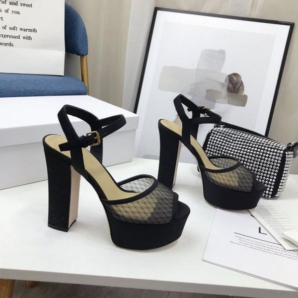 mesh super high heels paltform shoes sandals for woman party insole designer platform, Black
mesh super high heels paltform shoes sandals for woman party insole designer platform, Black