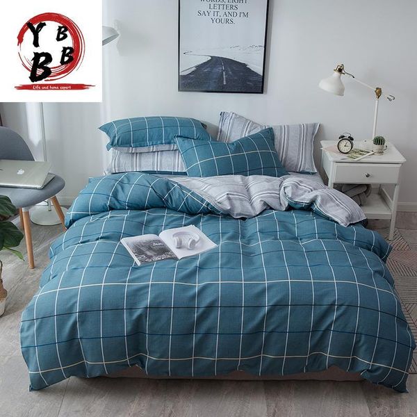 bedding sets 100%cotton set (sheet pillowcase duvet cover) line plaid printed bedlinens single double full king size bedclothes
bedding sets 100%cotton set (sheet pillowcase duvet cover) line plaid printed bedlinens single double full king size bedclothes