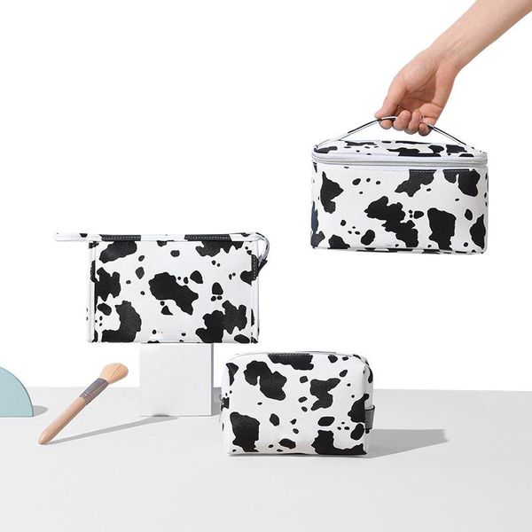 storage bags portable cosmetics bag cow printed makeup for girls women two-way zipper pouch travel accessories essentials
storage bags portable cosmetics bag cow printed makeup for girls women two-way zipper pouch travel accessories essentials