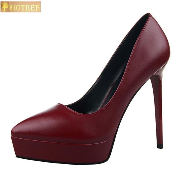 fashion pointed toe leather shoes women pumps 12cm thin high heels shallowly waterproofing women's single dress, Black
fashion pointed toe leather shoes women pumps 12cm thin high heels shallowly waterproofing women's single dress, Black