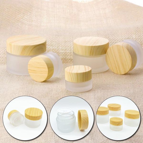 storage bottles & jars 1pcs wood grain cover scrub glass jar bottle eyeshadow face cream empty organizer travel cosmetic container pots
storage bottles & jars 1pcs wood grain cover scrub glass jar bottle eyeshadow face cream empty organizer travel cosmetic container pots