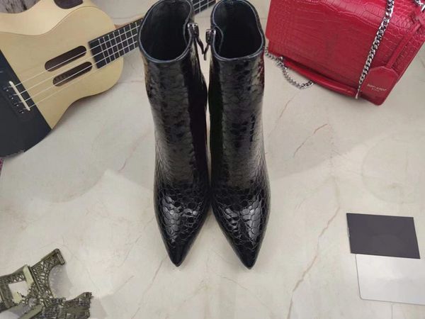 winter ankle boots designer heel woman of letters work safety cowskin thin 10.5cm heels pointed toes zip fashion women shoes wholesale desig, Black
winter ankle boots designer heel woman of letters work safety cowskin thin 10.5cm heels pointed toes zip fashion women shoes wholesale desig, Black