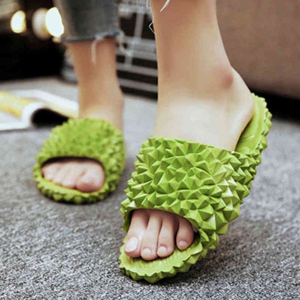 women creative durian slippers fluorescent green slides ladies summer beach shoes indoor home slipper y0305, Black
women creative durian slippers fluorescent green slides ladies summer beach shoes indoor home slipper y0305, Black