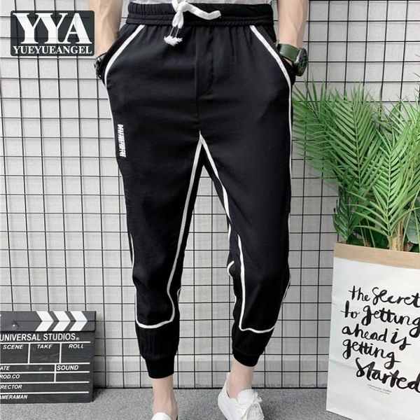 summer thin section slim fit joggers casual sweatpants men ankle length elastic lace up harem pants 2021 harajuku mens trousers men's, Black
summer thin section slim fit joggers casual sweatpants men ankle length elastic lace up harem pants 2021 harajuku mens trousers men's, Black