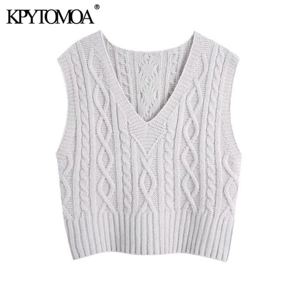 women fashion loose cable-knit vest sweater vintage v neck sleeveless female waistcoat chic 210421, Black;white
women fashion loose cable-knit vest sweater vintage v neck sleeveless female waistcoat chic 210421, Black;white