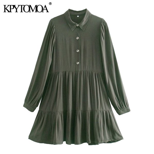 women chic fashion with buttons pleated mini shirt dress vintage lapel collar long sleeve female dresses vestidos 210416, Black;gray
women chic fashion with buttons pleated mini shirt dress vintage lapel collar long sleeve female dresses vestidos 210416, Black;gray