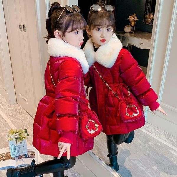 down coat winter jacket for girls children's clothing christmas warm long artifical thickened fur lapel 4-10 years kids parkas, Blue;gray
down coat winter jacket for girls children's clothing christmas warm long artifical thickened fur lapel 4-10 years kids parkas, Blue;gray