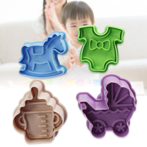 baking moulds 4pcs/set handmade stamp cookie mold diy chocolate baby clothes shower hand press cute accessories 3d kitchen biscuits
baking moulds 4pcs/set handmade stamp cookie mold diy chocolate baby clothes shower hand press cute accessories 3d kitchen biscuits