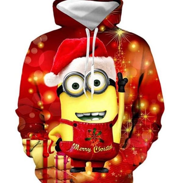 spring and autumn 2020 new christmas cartoon 3d printed hooded men's sweater for lovers, Black
spring and autumn 2020 new christmas cartoon 3d printed hooded men's sweater for lovers, Black