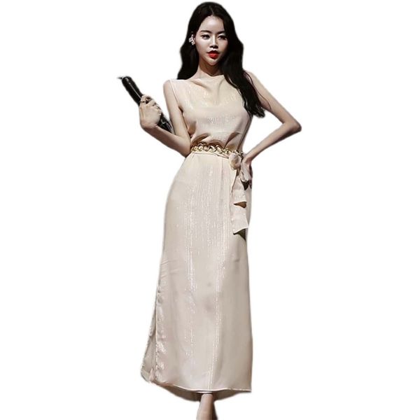 maxi dress korean laides summer sleeveless crew neck night club cabaret party robe dresses for women 210530, Black;gray
maxi dress korean laides summer sleeveless crew neck night club cabaret party robe dresses for women 210530, Black;gray