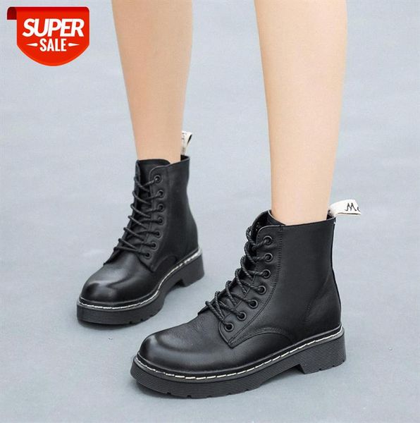 first layer cowhide lace-up ladies martin boots round toe women's leather black mid-tube #sx4s
first layer cowhide lace-up ladies martin boots round toe women's leather black mid-tube #sx4s