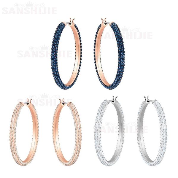 hoop & huggie sanshijie 2021 fashion jewelry swa1:1 exquisite pink blue yellow charm women's earrings, Golden;silver
hoop & huggie sanshijie 2021 fashion jewelry swa1:1 exquisite pink blue yellow charm women's earrings, Golden;silver