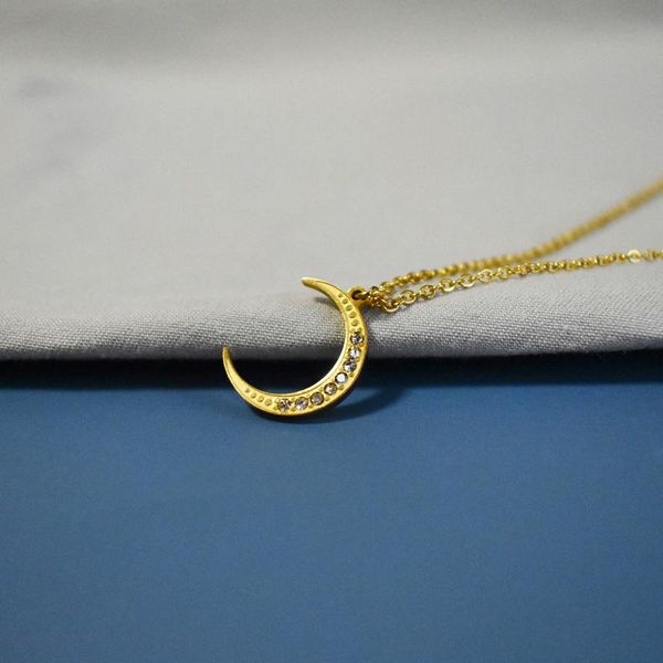 pendant necklaces 2021 simple crescent moon necklace plain half crystal for women stainless steel fashion jewelry, Silver
pendant necklaces 2021 simple crescent moon necklace plain half crystal for women stainless steel fashion jewelry, Silver