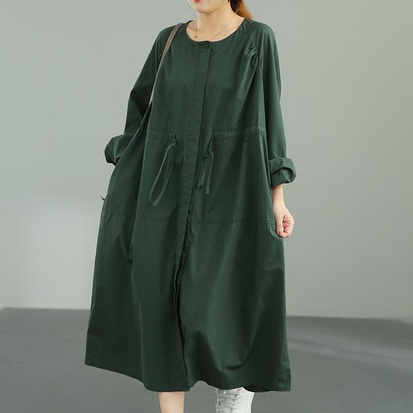 casual dresses autumn loose women dress solid color a line cotton draw string single-breasted long sleeve vintage robe female, Black;gray
casual dresses autumn loose women dress solid color a line cotton draw string single-breasted long sleeve vintage robe female, Black;gray