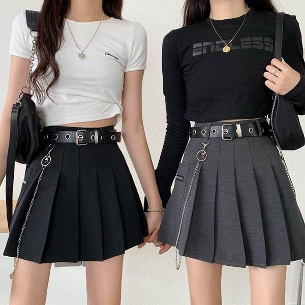 korean chic mini skirt women cargo pleated skirts with belt ladies streetwear plus size high waist vintage jupe femme, Black
korean chic mini skirt women cargo pleated skirts with belt ladies streetwear plus size high waist vintage jupe femme, Black