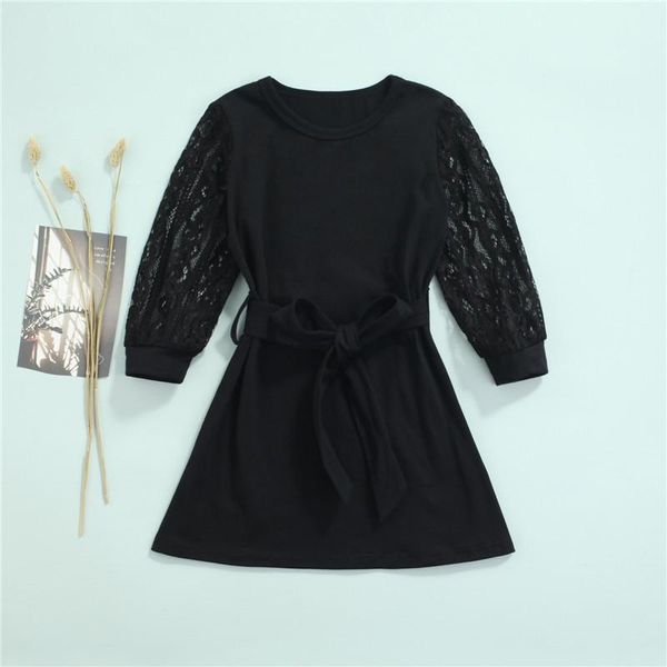 girl's dresses 2-7 years toddler girl spring fall dress long sleeve round neck belted for girls solid black lace hollow out middle, Red;yellow
girl's dresses 2-7 years toddler girl spring fall dress long sleeve round neck belted for girls solid black lace hollow out middle, Red;yellow