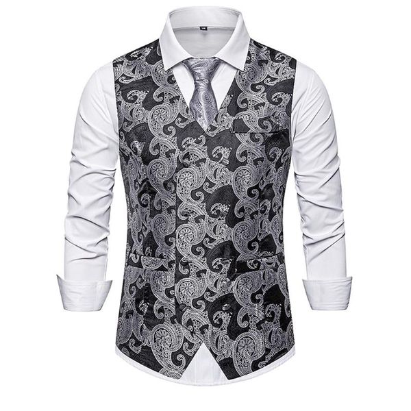 men's vests mens dress vest double-breasted waistcoat sleeveless jacket male, Black;white
men's vests mens dress vest double-breasted waistcoat sleeveless jacket male, Black;white