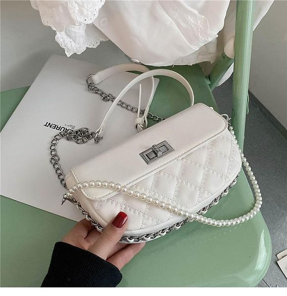 pearl chain portable shoulder underarm bag women's 2021 korean style fashionable texture rhombus embroidered crossbody cross body
pearl chain portable shoulder underarm bag women's 2021 korean style fashionable texture rhombus embroidered crossbody cross body