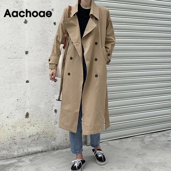 aachoae women solid long trench coat double breasted elegant office coat with belt batwing sleeve female casual jacket outerwear 210413, Tan;black
aachoae women solid long trench coat double breasted elegant office coat with belt batwing sleeve female casual jacket outerwear 210413, Tan;black