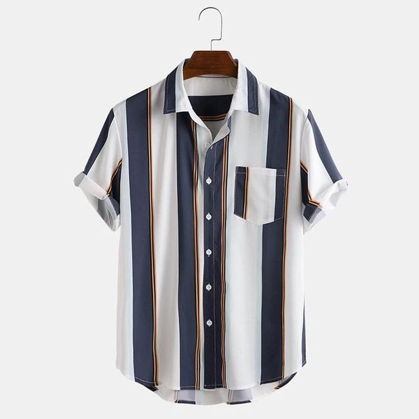 men clothing 2021 men's casual striped printed lapel short sleeve shirt fashion shirts large size camisas para hombre, White;black
men clothing 2021 men's casual striped printed lapel short sleeve shirt fashion shirts large size camisas para hombre, White;black
