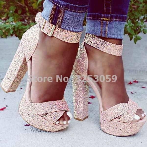bling pink sequins open toe platform pump chunky high heels cross strappy buckle strap wedding shoes sandals, Black
bling pink sequins open toe platform pump chunky high heels cross strappy buckle strap wedding shoes sandals, Black