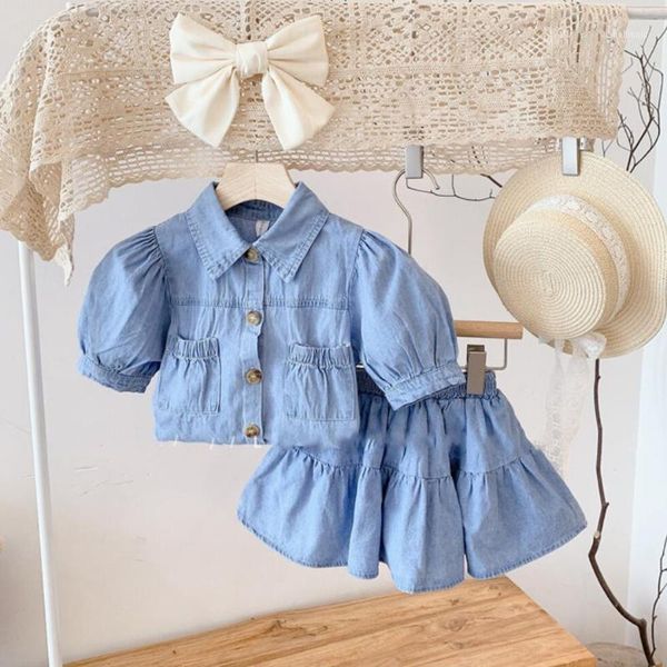 clothing sets girls dresses outfits birthday party cowboy clothes children princess baby kids denim puffy sleeve + skirt fashion11, White
clothing sets girls dresses outfits birthday party cowboy clothes children princess baby kids denim puffy sleeve + skirt fashion11, White