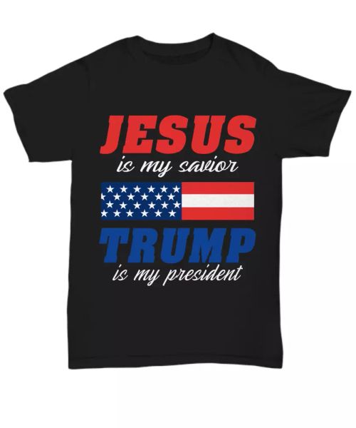 donald trump is my president t-shirt for christian tee gifts jesus is my savior, White;black
donald trump is my president t-shirt for christian tee gifts jesus is my savior, White;black