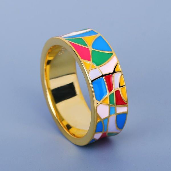 cluster rings exquisite 18k gold women's ring color irregular epoxy jewelry handmade enamel gift, Golden;silver
cluster rings exquisite 18k gold women's ring color irregular epoxy jewelry handmade enamel gift, Golden;silver