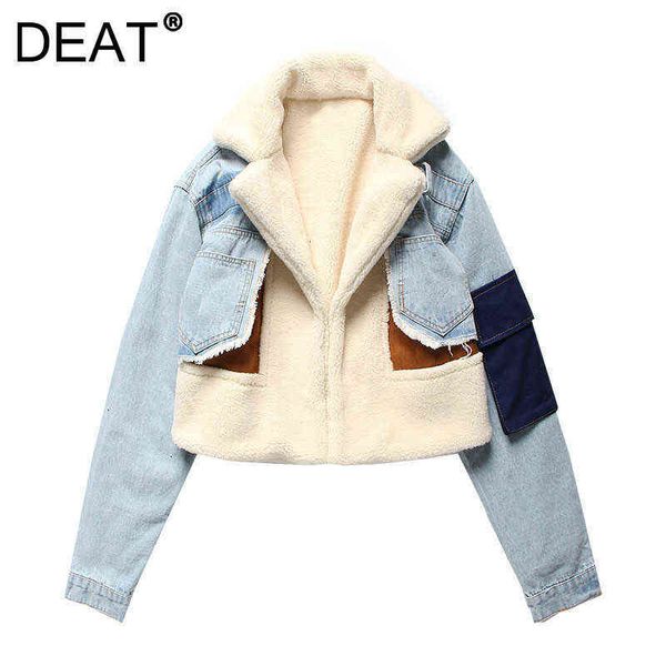 deat leisure full sleeve wool liner wde waisted turn down collar women slim patchwork woolen coat autumn winter td659 211130, Black
deat leisure full sleeve wool liner wde waisted turn down collar women slim patchwork woolen coat autumn winter td659 211130, Black