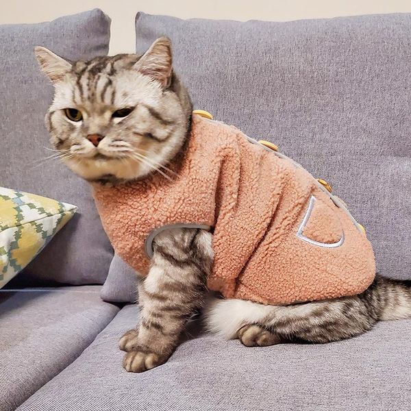 cat jacket autumn winter kitten coat warm fleece pet clothes wooden buckle trim waistcoat vest for cats small pets costumes
cat jacket autumn winter kitten coat warm fleece pet clothes wooden buckle trim waistcoat vest for cats small pets costumes