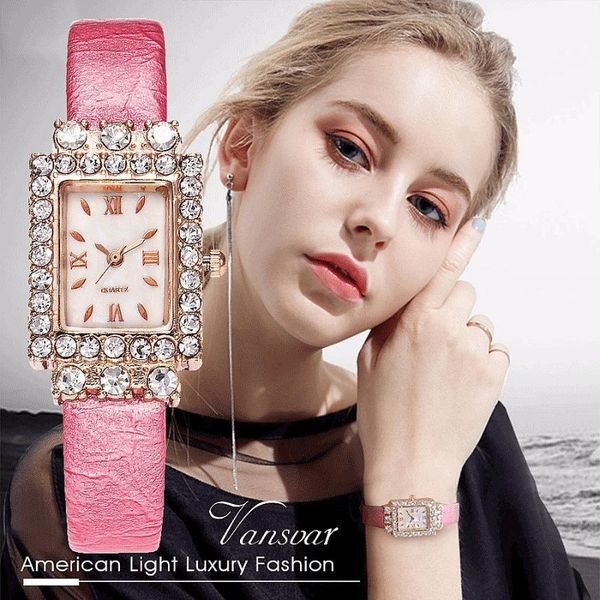 wristwatches vansvar brand women gold rhinestone watch luxury casual quartz for ladies leather strap wrist watches relogio feminino, Slivery;brown
wristwatches vansvar brand women gold rhinestone watch luxury casual quartz for ladies leather strap wrist watches relogio feminino, Slivery;brown