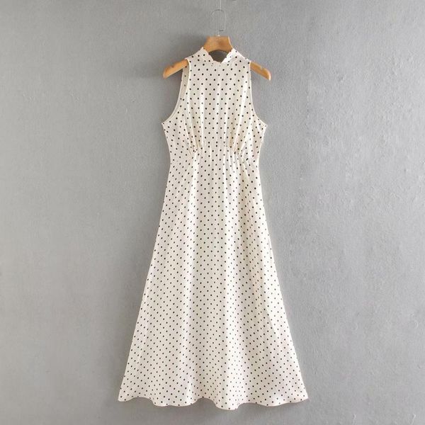 women elegant stand collar polka dot print a line midi dress ladies sleeveless back bow tied vestidos chic vest dresses ds3496 210419, Black;gray
women elegant stand collar polka dot print a line midi dress ladies sleeveless back bow tied vestidos chic vest dresses ds3496 210419, Black;gray