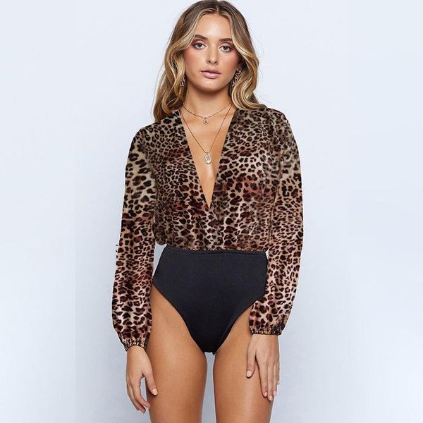 women's jumpsuits & rompers womens leopard long sleeve v neck bodysuit leotard jumpsuit ladies bodycon clubwear 3fs, Black;white
women's jumpsuits & rompers womens leopard long sleeve v neck bodysuit leotard jumpsuit ladies bodycon clubwear 3fs, Black;white