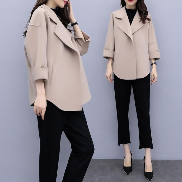 women's tracksuits two piece set wool coat tracksuit women stylish wide leg pants suit 2 autumn winter 2021 clothes female, Gray
women's tracksuits two piece set wool coat tracksuit women stylish wide leg pants suit 2 autumn winter 2021 clothes female, Gray