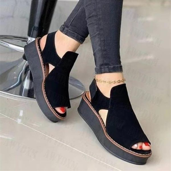 sandals summer fashion women solid color vintage roman ladies shoes thick bottom female casual peep toe outdoor, Black
sandals summer fashion women solid color vintage roman ladies shoes thick bottom female casual peep toe outdoor, Black