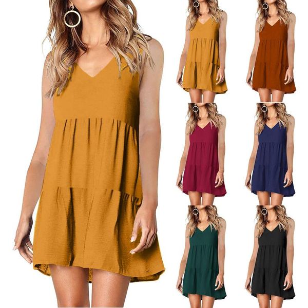 casual dresses women fashion solid color loose dress sleeveless v-neck summer large women's sling, Black;gray
casual dresses women fashion solid color loose dress sleeveless v-neck summer large women's sling, Black;gray