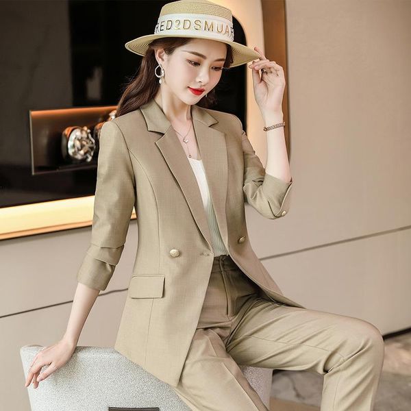 women's two piece pants formal women pant suits khaki blazer and sets fashion jacket ladies work business office uniform styles pantsui, White
women's two piece pants formal women pant suits khaki blazer and sets fashion jacket ladies work business office uniform styles pantsui, White