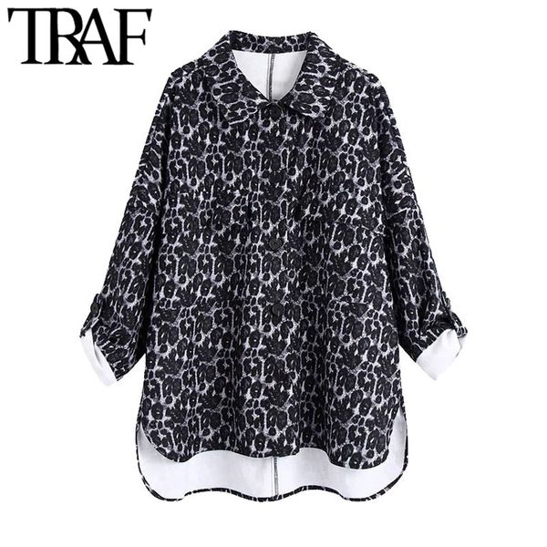 traf women fashion oversized leopard print asymmetric jacket coat vintage long sleeve pocket female outerwear chic 210415, Black;brown
traf women fashion oversized leopard print asymmetric jacket coat vintage long sleeve pocket female outerwear chic 210415, Black;brown