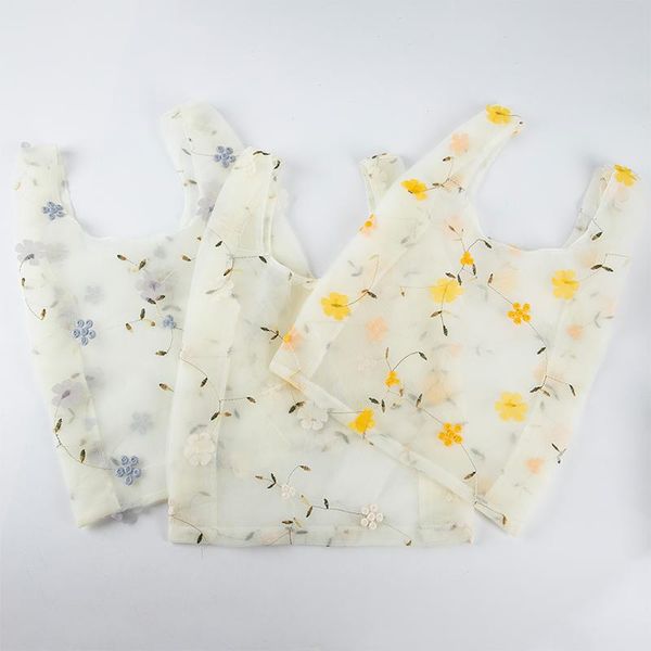 storage bags 1pc female flower embroidery hand bag organzer casual tote mesh shopping woman handbags 3colors
storage bags 1pc female flower embroidery hand bag organzer casual tote mesh shopping woman handbags 3colors
