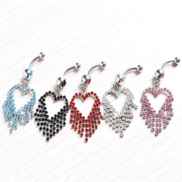 5 colors mix heart style alloy umbilical ring belly button navel rings body piercing jewelry dangle accessories, Silver
5 colors mix heart style alloy umbilical ring belly button navel rings body piercing jewelry dangle accessories, Silver