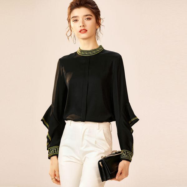 stand neck loose shirts elegant women ruffles fashion embroidery spring autumn blouses shirt casual long sleeve 519j 210420, White
stand neck loose shirts elegant women ruffles fashion embroidery spring autumn blouses shirt casual long sleeve 519j 210420, White