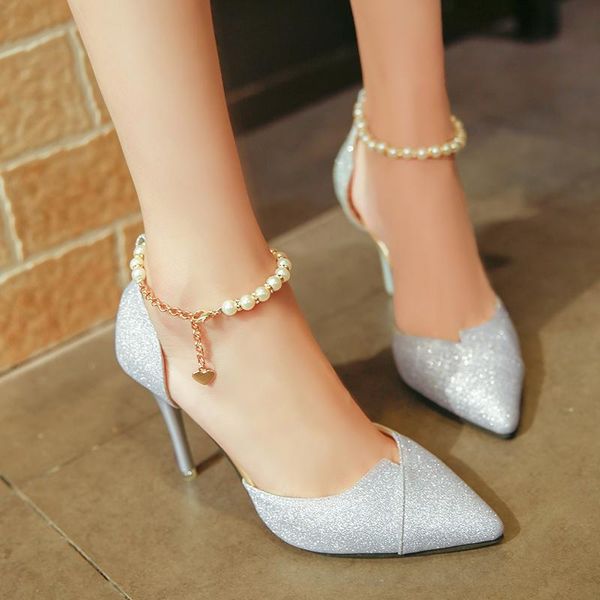 hollow high heels korean fashion sequins pearl casual women's single shoes dress, Black
hollow high heels korean fashion sequins pearl casual women's single shoes dress, Black