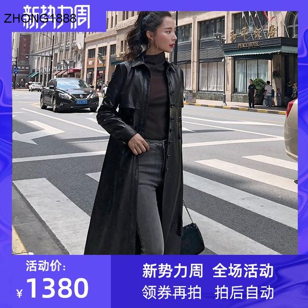haining spring and autumn genuine leather coat mid-length women's sheep motorcycle slim jacket jackets, Black;brown
haining spring and autumn genuine leather coat mid-length women's sheep motorcycle slim jacket jackets, Black;brown