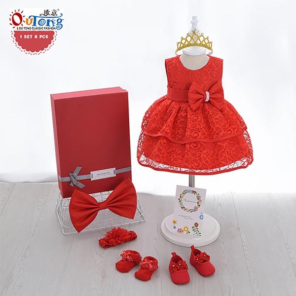 outong birthday dress 1 year old girl red 6pcs/set gift box baby girls' dresses girls with hair band for kids party girl's, Red;yellow
outong birthday dress 1 year old girl red 6pcs/set gift box baby girls' dresses girls with hair band for kids party girl's, Red;yellow