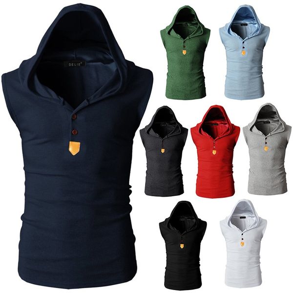 tank fitness men bodybuilding cotton sleeveless solid stringer hoodie tank summer mens hooded shirts button vest, White;black
tank fitness men bodybuilding cotton sleeveless solid stringer hoodie tank summer mens hooded shirts button vest, White;black
