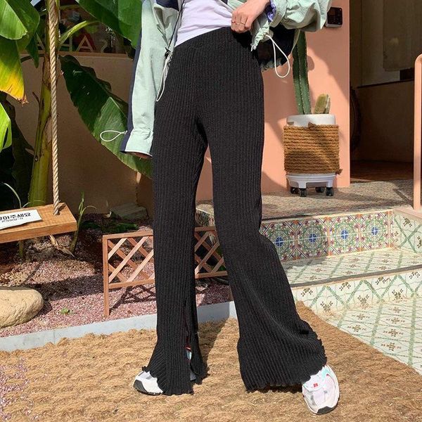 women's & nclagen booty cut women knitting rib wide leg pants gothic ruched black trousers streetwear hip hop vintage capris pantalons, Black;white
women's & nclagen booty cut women knitting rib wide leg pants gothic ruched black trousers streetwear hip hop vintage capris pantalons, Black;white