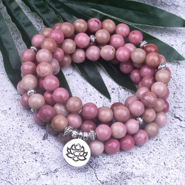 charm bracelets 108 mala natural rhodochrosite stone beaded buddha om lotus bracelet for women lucky meditation yoga jewelry, Golden;silver
charm bracelets 108 mala natural rhodochrosite stone beaded buddha om lotus bracelet for women lucky meditation yoga jewelry, Golden;silver