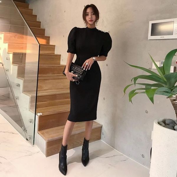 party dresses south korea dongdamen spring dress women's 2021 sweet thin bubble, White;black
party dresses south korea dongdamen spring dress women's 2021 sweet thin bubble, White;black