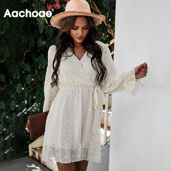 dot embroidery elegant chiffon dress v neck casual a line dress flare long sleeve beach mini dress kobieta sukienka, Black;white
dot embroidery elegant chiffon dress v neck casual a line dress flare long sleeve beach mini dress kobieta sukienka, Black;white