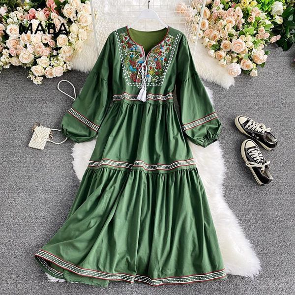 casual dresses bohemian vintage loose maxi dress women's lantern sleevel embroider tassel spring autumn vestidos high quality, Black;gray
casual dresses bohemian vintage loose maxi dress women's lantern sleevel embroider tassel spring autumn vestidos high quality, Black;gray